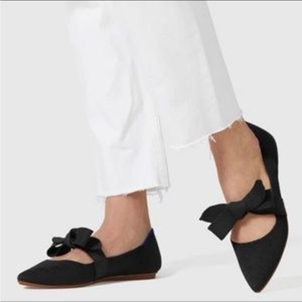 Elegant Black Bow Flats Rothy bows 11.5